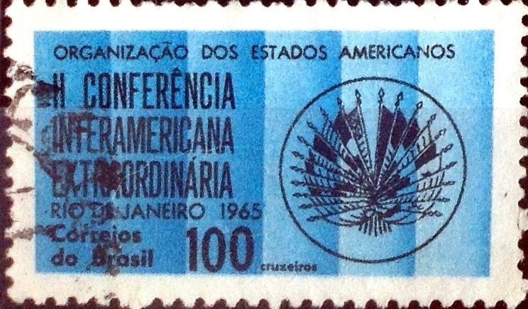 Intercambio 0,25 usd 100,00 cruceiros 1965