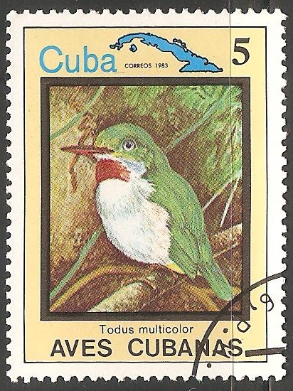 Aves cubanas-todus multicolor