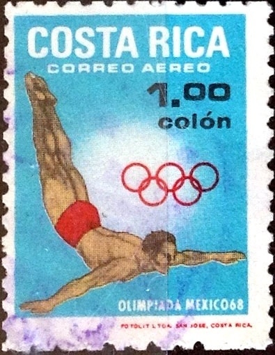 Intercambio 0,25 usd 1 colon 1968