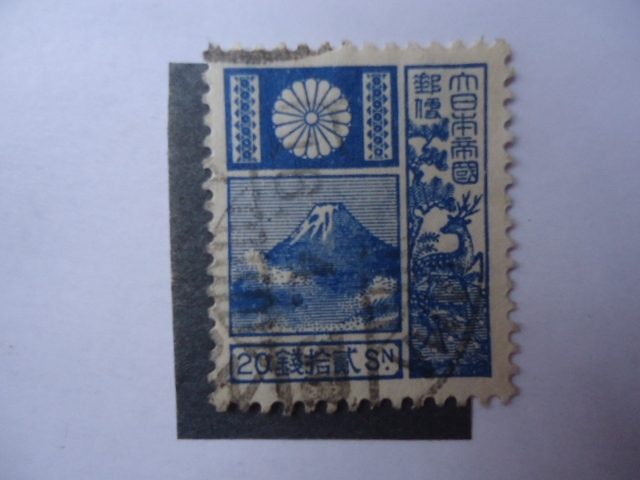 Monte Fuji and Deer. (Scott:196 - Mi:232)