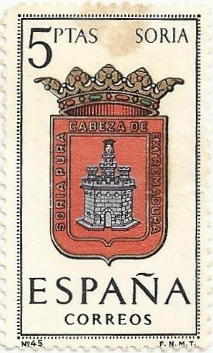 ESCUDOS DE CAPITAL DE PROVÍNCIA. GRUPO IV. Nº 45. SORIA. EDIFIL 1639