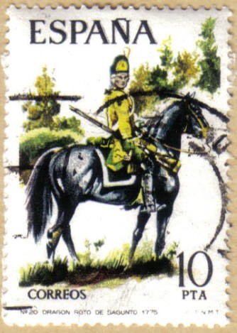 UNIFORMES - Dragon, Regimiento Sagunto 1775