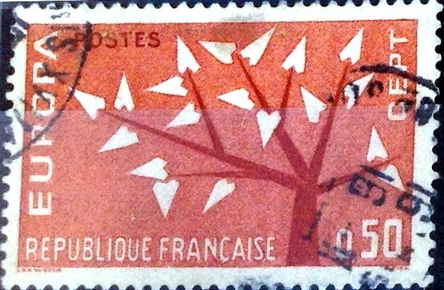 Intercambio 0,20 usd 0,50 fr. 1962