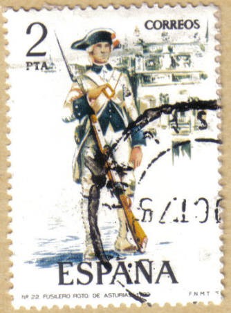 UNIFORMES - Fusilero Regimiento Asturias 1789