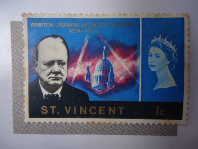 Sir Winston Leonard Spencer Churchill (1874-1965) - Reina Elizabeth II - St.Vincent-Colonias- Falkla