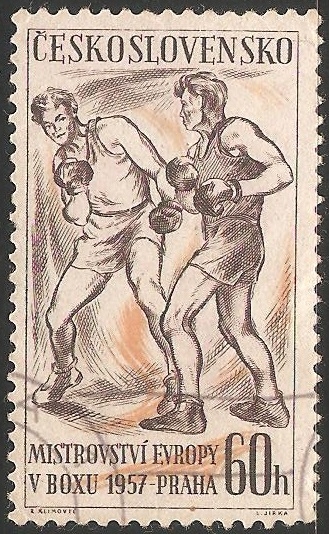 Campeonato de Europa insignia Boxeo Praha 1957 * 