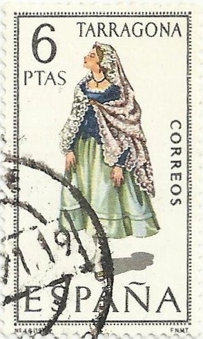 TRAJES TÍPICOS REGIONALES. GRUPO IV. Nº 46. TARRAGONA. EDIFIL 1958