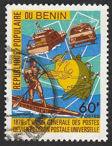 Unión Postal Universal, piragüa, barco y automóvil