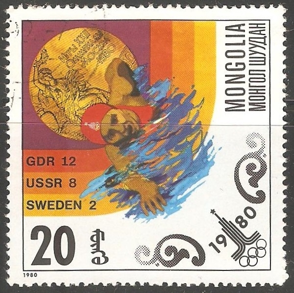  Medallero de los Juegos Olímpicos de Moscú 1980- natacion