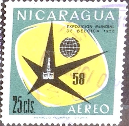 Intercambio 0,20 usd 25 cent. 1958