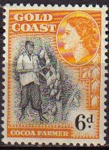 COSTA DE ORO GOLD COAST 1952 Yvert157  Sello Nuevo Serie Basica