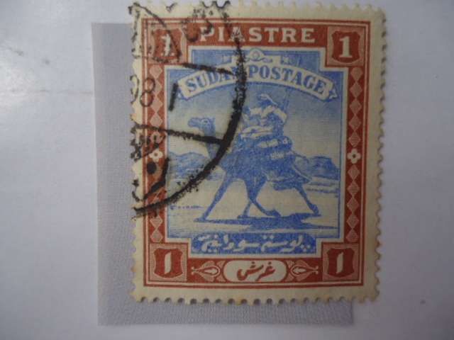 cartero en Dromedario - Sudan Postage - Camel.