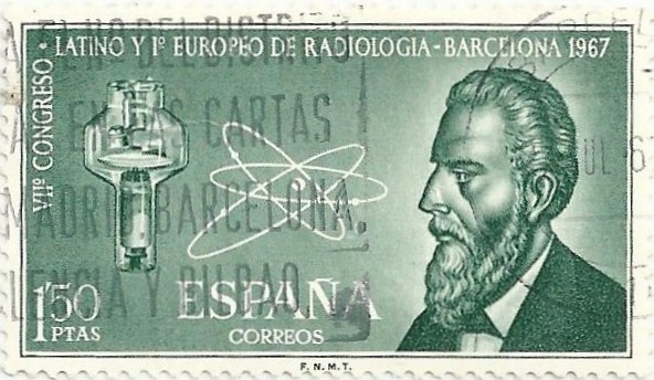 VII CONGRESO LATINO Y EUROPEO DE RADIOLOGIA EN BARCELONA. WILHELM ROËNTGEN. EDIFIL 1790