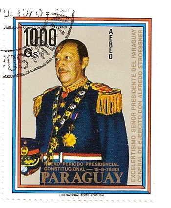 General Alfredo Stroessner. Presidente de Paraguay  1978-1983