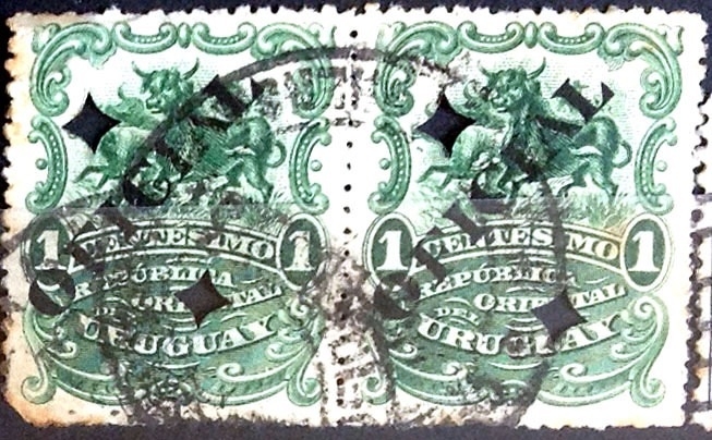 Intercambio 0,40 usd  2 x 1 cent. 1901