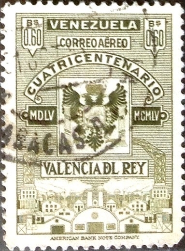 Intercambio 0,25 usd 60 cent. 1955