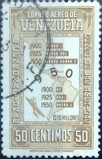 Intercambio 0,20 usd 50 cent. 1950