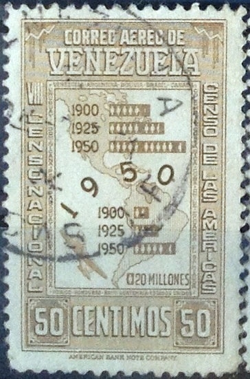 Intercambio 0,20 usd 50 cent. 1950