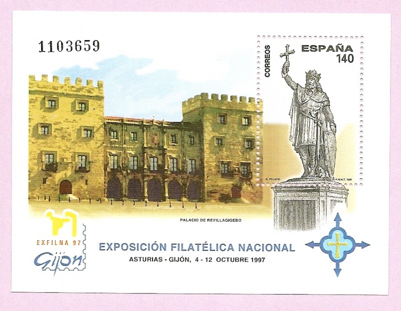 Exfilna 97 - Gijón -Asturias -Palacio de Revillagigedo - D. Pelayo