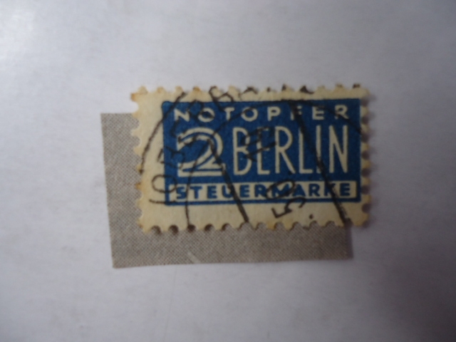 Notopfer - 2 Berlin - Steuermarke.