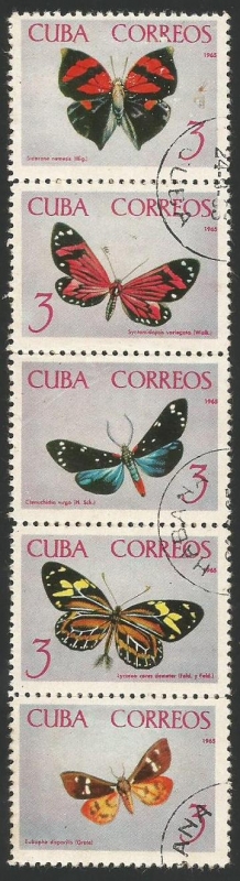 1066-1070 Mariposas cubanas