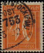 DEUTSCHES REICH 1922 Scott142 Sello Serie Básica Números Alemania Usado