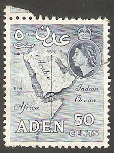 Aden - 54 - Elizaberh II, y Mapa