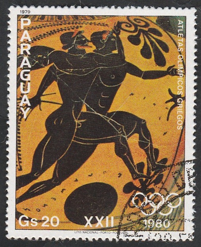 Olimpiadas de Moscú, pintura griega de atletas