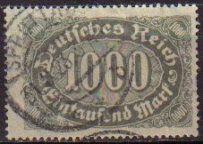 DEUTSCHES REICH 1922 Scott204  Sello Serie Básica Números Alemania Michel252 usado