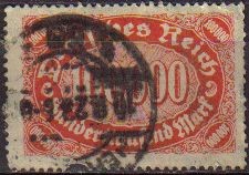 DEUTSCHES REICH 1922 Scott209  Sello Serie Básica Números Alemania Michel257 usado