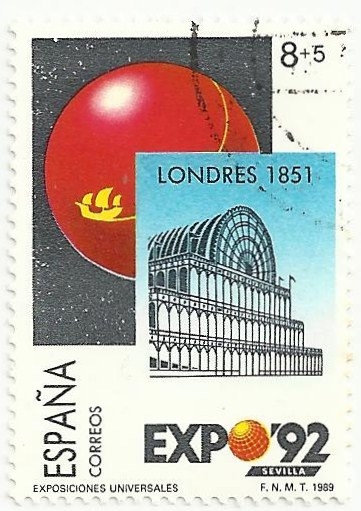 EXPO SEVILLA´92. EXPOSICIONES UNIVERSALES. CRYSTAL PALACE, LONDRES 1851. EDIFIL 2990