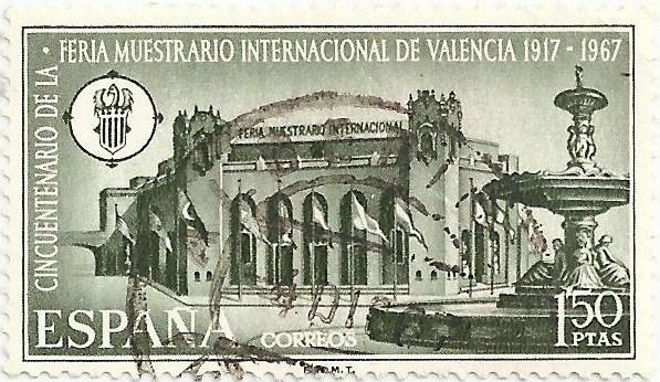 50 ANIVERSARIO FERIA MUESTRARIO INT. DE VALÈNCIA. RECINTO FERIAL. EDIFIL 1797