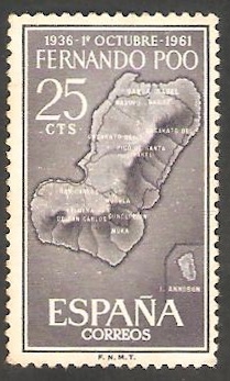 Fernando Poo - 199 - Mapa de la Isla
