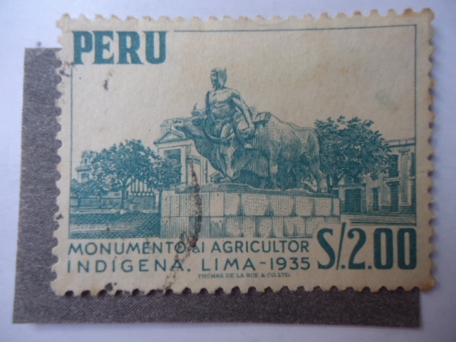 Monumento al Agricultor Indígena-Lima 1935.
