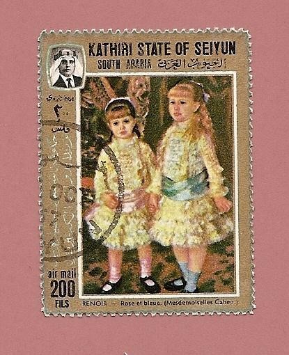 KATHIRI  STATE OF SEIYUN  -  Renoir -rosa y azul
