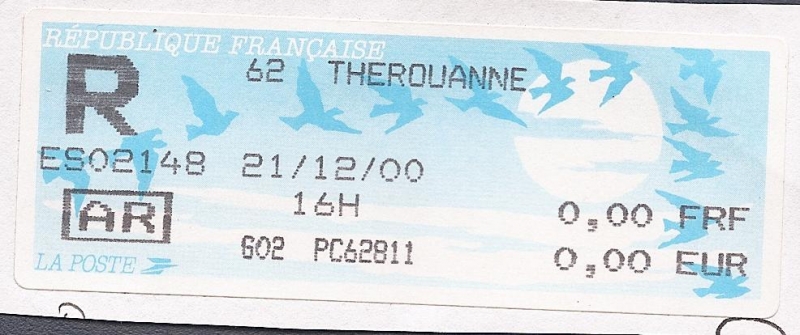 Thérouanne - etiqueta postal