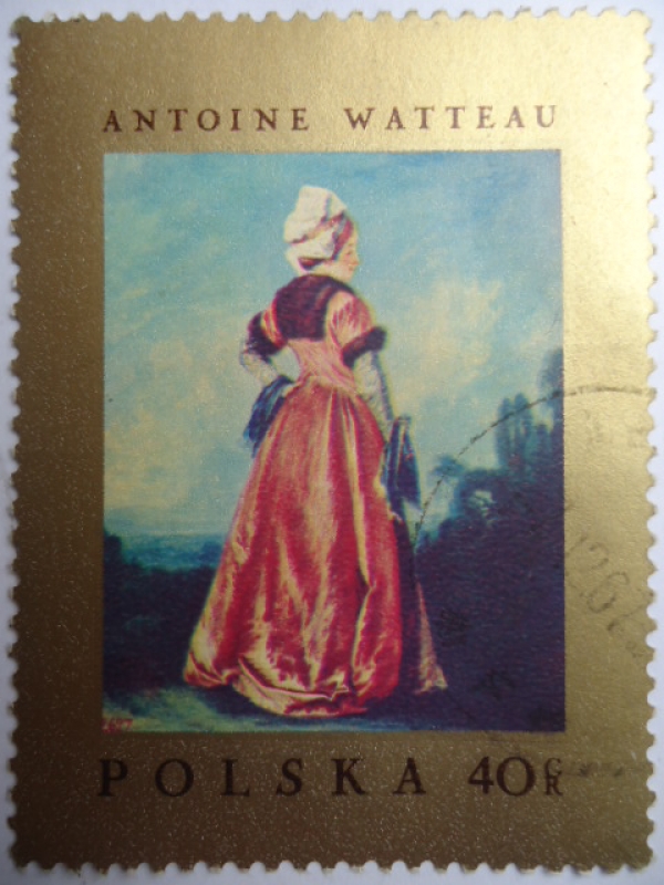 Antoine Watteau 1684-1721 - Pintura: Polish Woman. 1627.