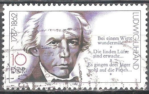 Johann Ludwig Uhland 1787-1862 (poeta y político) DDR.