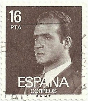 (156) SERIE BÁSICA JUAN CARLOS I. Ia SERIE, FOSFORESCENTE. VALOR FACIAL 16 Pts. EDIFIL 2558P