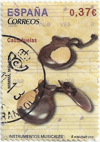 INSTRUMENTOS MUSICALES. LAS CASTAÑUELAS. EDIFIL 4783