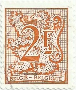 SERIE BÁSICA LEÓN HERÁLDICO. VALOR FACIAL 2 BEF, perf: 14. YVERT BE 1898