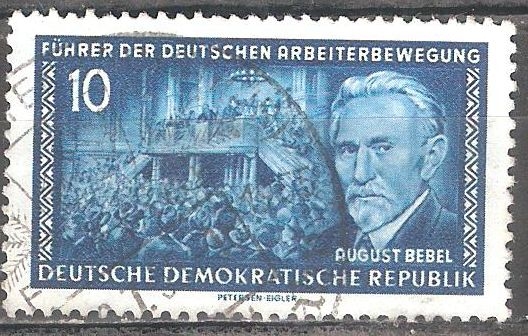 August Bebel (1840-1913)politico,líder del movimiento de los trabajadores alemanes,DDR