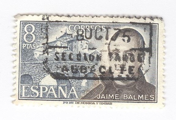 Edifil 2180. Personajes españoles. Jaime Balmes