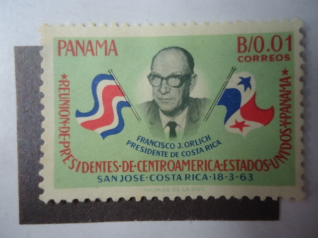 Reunión de Presidentes de Centro América-Estados Unidos y Panamá - Francisco J. OOrlich, Presidente 