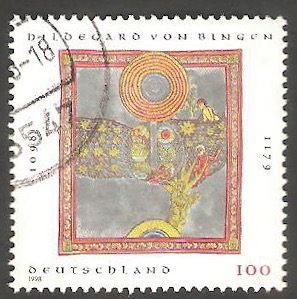 1813 - 900 anivº del nacimiento de San Hildegarde Von Bingen 