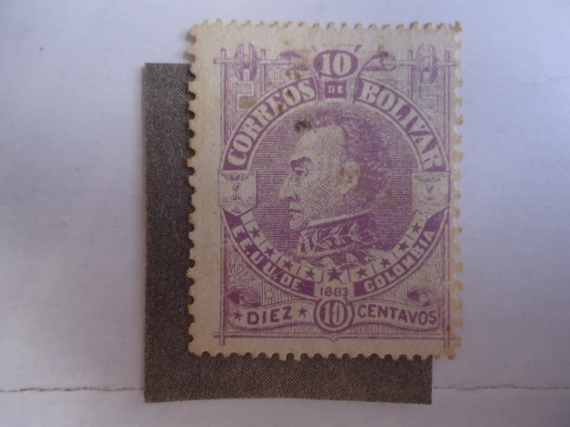 Correos de Bolivar- 18853 - EE.UU. de Colombia - Serie: Bilívar: Sello de Registro.