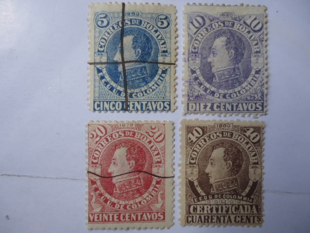 Correos de Bolívar - EE.UU de Colombia - Simón Bolívar.