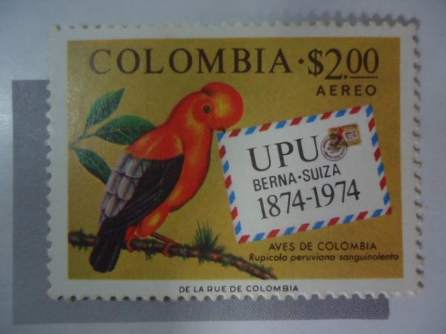 UPU-Unión Postal Unión-Berna-Suiza -Centenario,1874-1974 - Aves de Colombia-Rupic