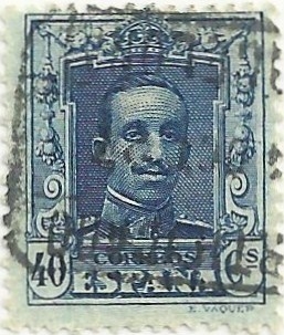 SERIE ALFONSO XIII TIPO VAQUER. VALOR FACIAL 40 Cts. EDIFIL 319