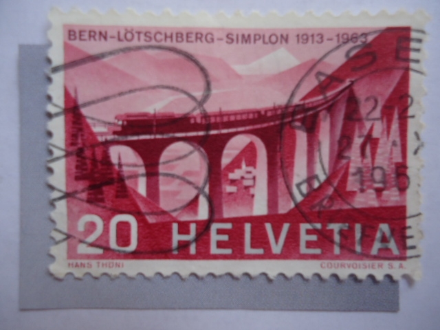 Bern-Lötschberg-Simplon 1913-1963. Yt/707.